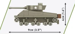 Cobi: World War II - M4A3 Sherman Tank Historical Collection 1/72 Scale Building Block Construction Set (103 Pieces)