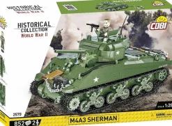 Cobi: World War II - M4A3 Sherman Tank Historical Collection 1/28th Scale Building Block Construction Set (852 Pieces)