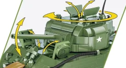 Cobi: World War II - M4A3 Sherman Tank Historical Collection 1/28th Scale Building Block Construction Set (852 Pieces)