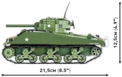 Cobi: World War II - M4A3 Sherman Tank Historical Collection 1/28th Scale Building Block Construction Set (852 Pieces)