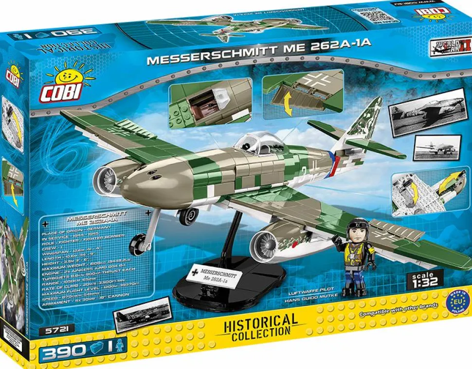 Cobi: World War II - Messerschmitt Me 262 A-1a Fighter Jet 1/32 Scale Construction Set (390 Pieces)