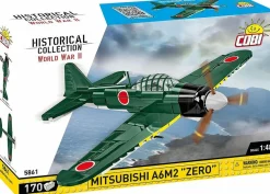 Cobi: World War II - Mitsubishi A6M2 "Zero" Fighter Plane Historical Collection 1/48th Scale Building Block Construction Set (170 Pieces)