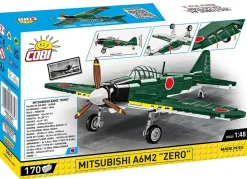 Cobi: World War II - Mitsubishi A6M2 "Zero" Fighter Plane Historical Collection 1/48th Scale Building Block Construction Set (170 Pieces)
