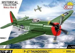 Cobi: World War II - P-47 Thunderbolt Fighter Plane Historical Collection 1/32 Scale Building Block Construction Set (477 Pieces)