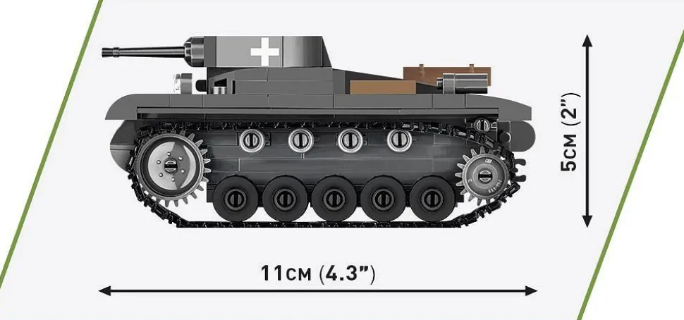 Cobi: World War II - Panzer II Ausf. A Tank Historical Collection 1/48th Scale Building Block Construction Set (250 Pieces)