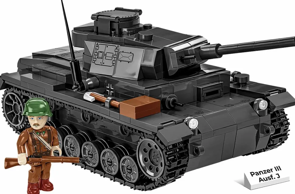 Cobi: World War II - Panzer III Ausf. J 2-in-1 Tank Historical Collection 1/35th Scale Building Block Construction Set (590 Pieces)