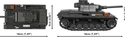 Cobi: World War II - Panzer III Ausf. J 2-in-1 Tank Historical Collection 1/35th Scale Building Block Construction Set (590 Pieces)