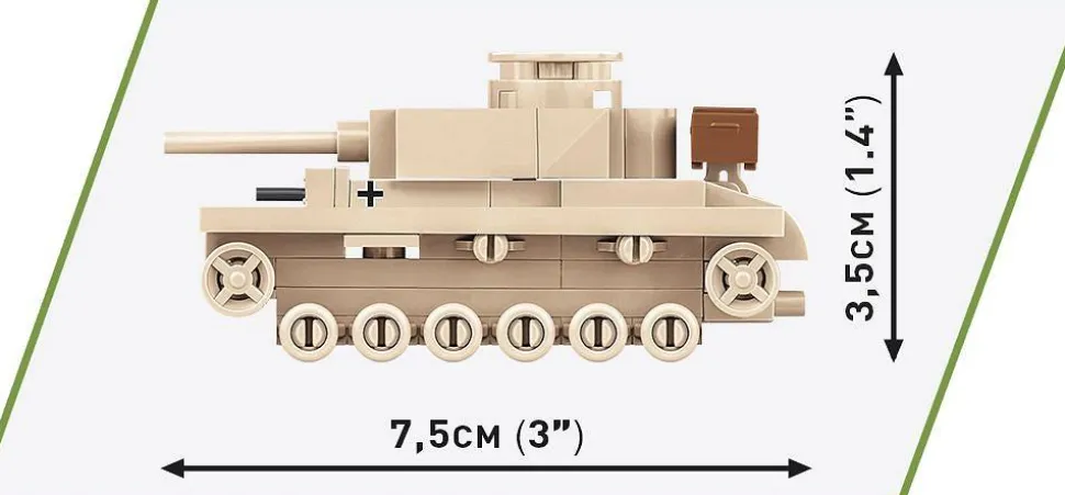 Cobi: World War II - Panzer III Ausf. L Tank Historical Collection 1/72 Scale Building Block Construction Set (82 Pieces)