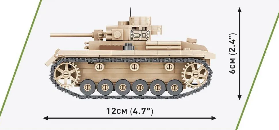 Cobi: World War II - Panzer III Ausf.J Tank Construction Set (292 pieces)