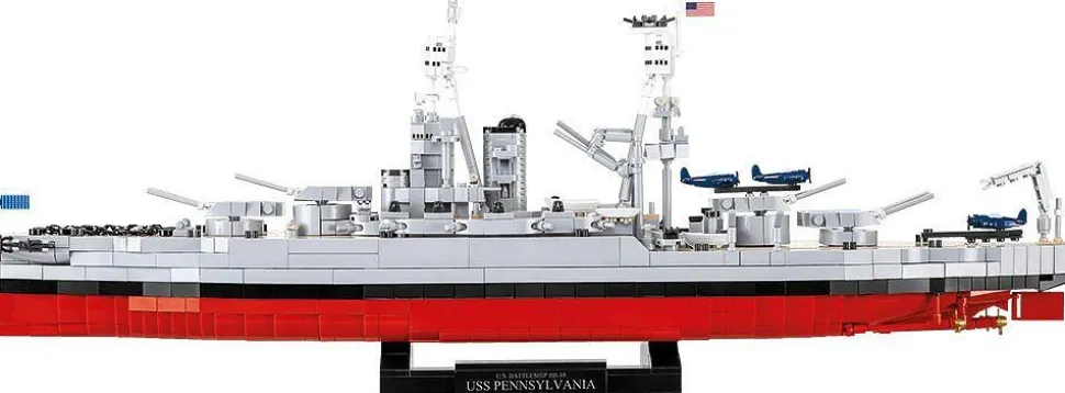 Cobi: World War II - Pennsylvania-Class Battleship 2-in-1 Executive Edition Historical Collection 1/300th Scale Building Block Construction Set (2088 Pieces)