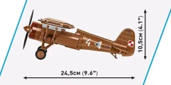 Cobi: World War II - PZL P.11C Plane Historical Collection 1/32 Scale Building Block Construction Set (320 Pieces)