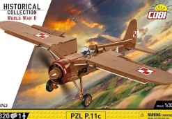 Cobi: World War II - PZL P.11C Plane Historical Collection 1/32 Scale Building Block Construction Set (320 Pieces)