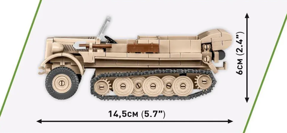 Cobi: World War II - SD KFZ 10 Demag D7 Construction Set (283 pieces)