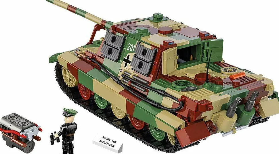 Cobi: World War II - Sd.Kfz. 186 Jagdtiger Tank Historical Collection 1/28th Scale Building Block Construction Set (1280 Pieces)