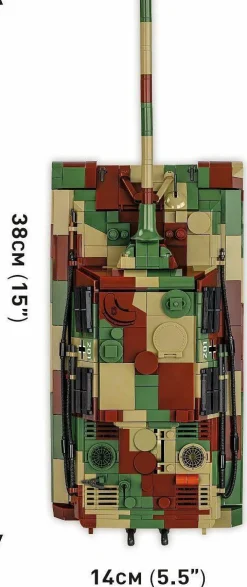 Cobi: World War II - Sd.Kfz. 186 Jagdtiger Tank Historical Collection 1/28th Scale Building Block Construction Set (1280 Pieces)