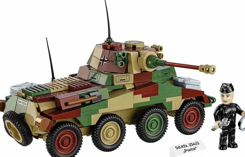 Cobi: World War II - Sd.Kfz. 234/2 Puma Tank Historical Collection 1/35th Scale Building Block Construction Set (470 Pieces)