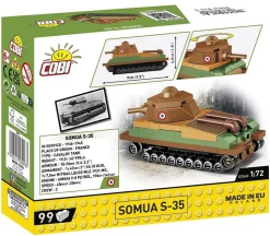 Cobi: World War II - Somua S-35 Tank Historical Collection 1/72 Scale Building Block Construction Set (99 Pieces)