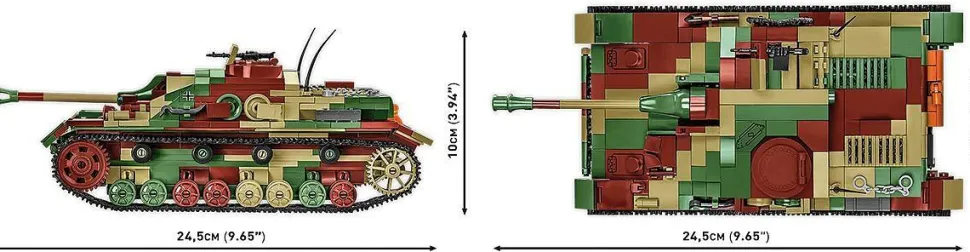 Cobi: World War II - Sturmgeschutz IV (Sd.Kfz.167) Tank Historical Collection 1/28th Scale Building Block Construction Set (952 Pieces)