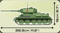 Cobi: World War II - T-34-85 Tank Construction Set (668 Pieces)