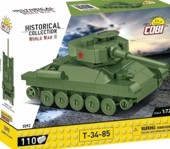 Cobi: World War II - T-34-85 Tank Historical Collection 1/72 Scale Building Block Construction Set (110 Pieces)