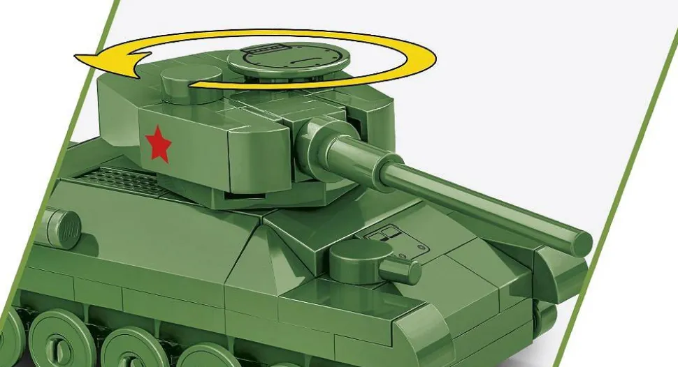 Cobi: World War II - T-34-85 Tank Historical Collection 1/72 Scale Building Block Construction Set (110 Pieces)