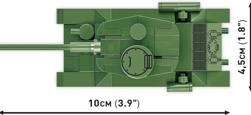 Cobi: World War II - T-34-85 Tank Historical Collection 1/72 Scale Building Block Construction Set (110 Pieces)