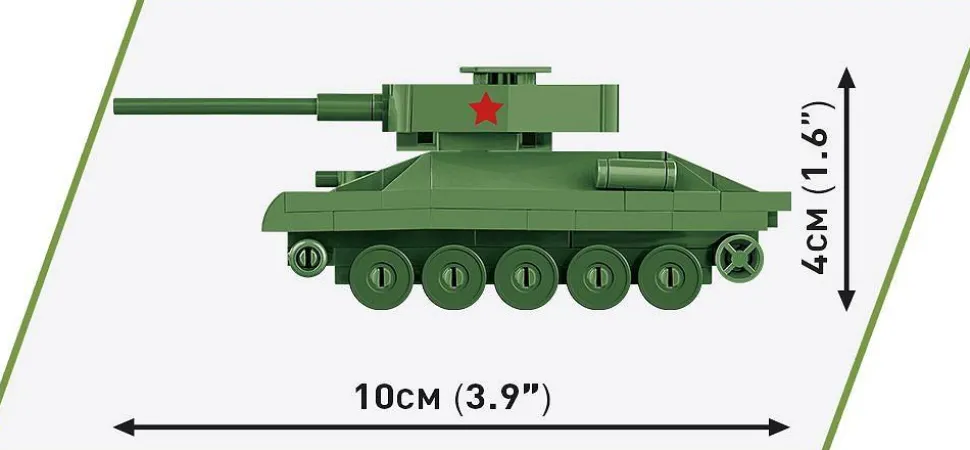 Cobi: World War II - T-34-85 Tank Historical Collection 1/72 Scale Building Block Construction Set (110 Pieces)