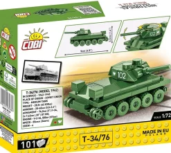 Cobi: World War II - T-34/76 Tank Historical Collection 1/72 Scale Building Block Construction Set (101 Pieces)