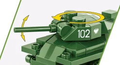 Cobi: World War II - T-34/76 Tank Historical Collection 1/72 Scale Building Block Construction Set (101 Pieces)