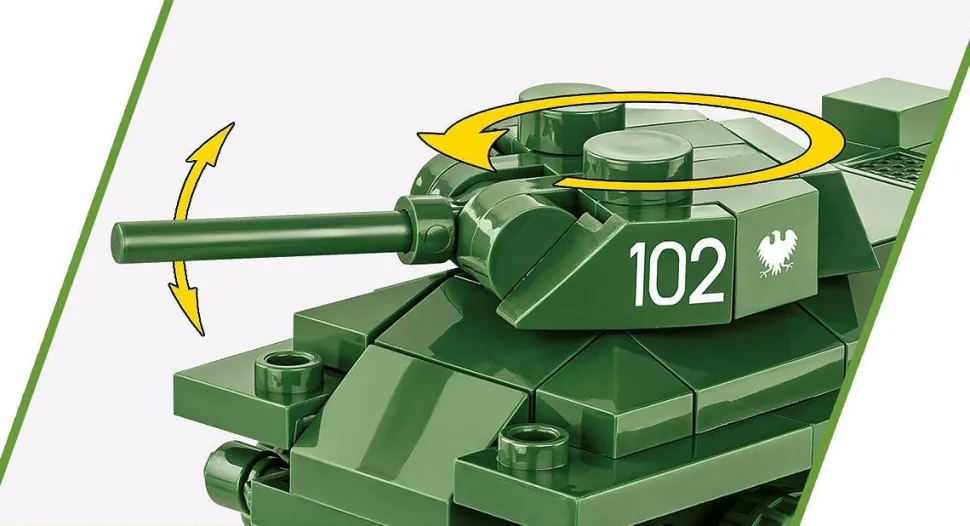 Cobi: World War II - T-34/76 Tank Historical Collection 1/72 Scale Building Block Construction Set (101 Pieces)