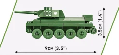 Cobi: World War II - T-34/76 Tank Historical Collection 1/72 Scale Building Block Construction Set (101 Pieces)