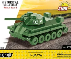Cobi: World War II - T-34/76 Tank Historical Collection 1/72 Scale Building Block Construction Set (101 Pieces)