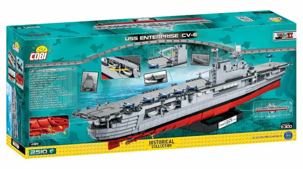 Cobi: World War II - USS Enterprise (CV-6) Warship 1/300th Scale Construction Set (2510 Pieces)