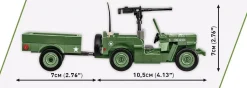Cobi: World War II - Willys MB Jeep & Trailer Historical Collection 1/35th Scale Building Block Construction Set (200 Pieces)