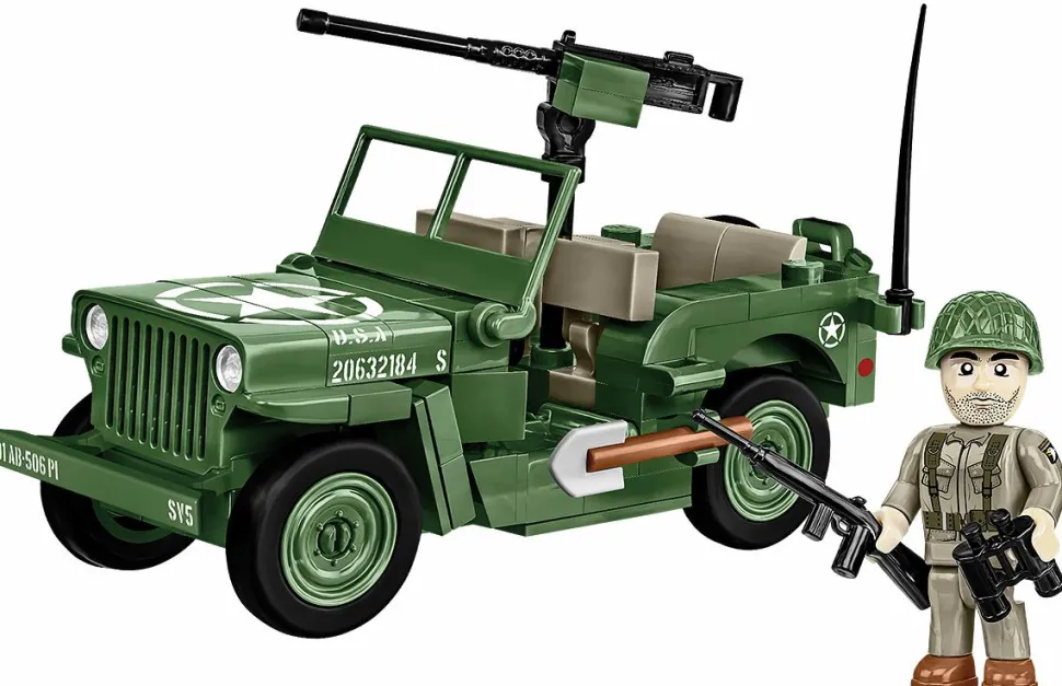 Cobi: World War II - Willys MB Jeep Historical Collection 1/35th Scale Building Block Construction Set (132 Pieces)