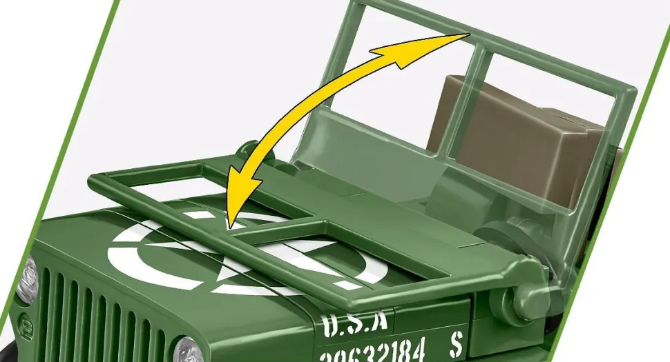 Cobi: World War II - Willys MB Jeep Historical Collection 1/35th Scale Building Block Construction Set (132 Pieces)
