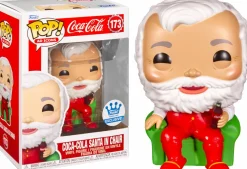 Coca-Cola - Coca-Cola Santa in Chair Pop! Vinyl Figure in Acrylic Pop! Protector (Funko / Popcultcha Exclusive)