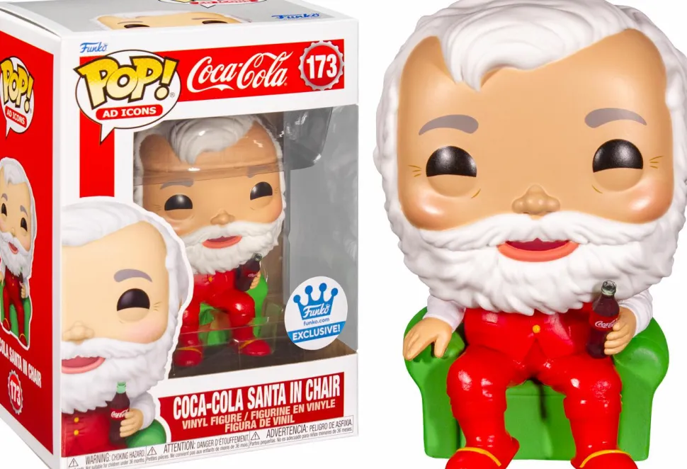 Coca-Cola - Coca-Cola Santa in Chair Pop! Vinyl Figure in Acrylic Pop! Protector (Funko / Popcultcha Exclusive)