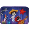Coco - Miguel & Hector Performance Scene Glow in the Dark 4” Faux Leather Zip-Around Wallet