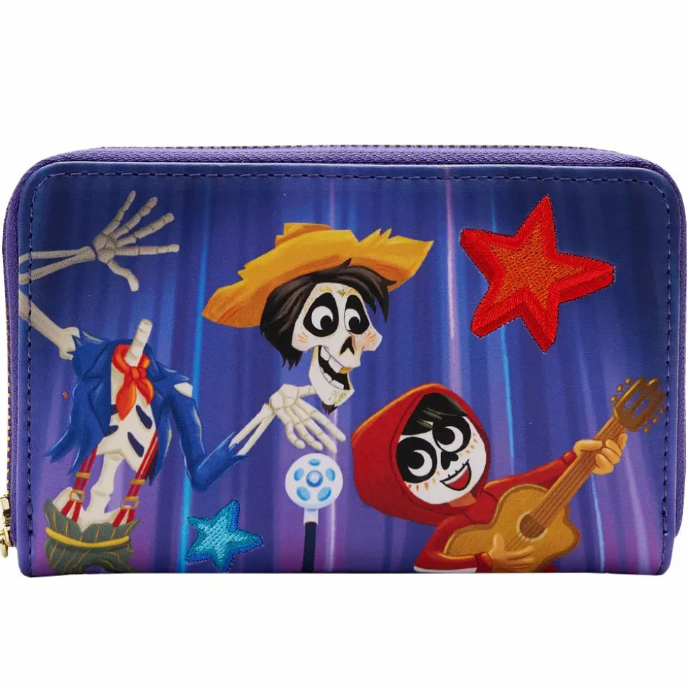 Coco - Miguel & Hector Performance Scene Glow in the Dark 4” Faux Leather Zip-Around Wallet