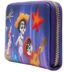 Coco - Miguel & Hector Performance Scene Glow in the Dark 4” Faux Leather Zip-Around Wallet