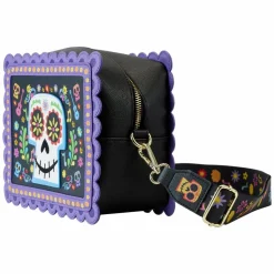 Coco - Miguel Calavera Floral Skull 6" Faux Leather Crossbody Bag