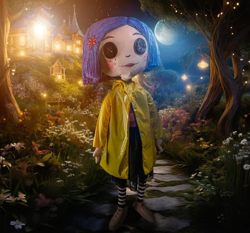 Coraline - Coraline with Button Eyes 1:1 Scale Life-Size Plush