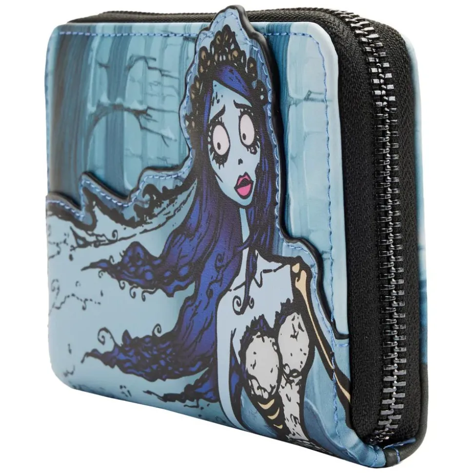 Corpse Bride - Emily Forest 4” Faux Leather Zip-Around Wallet