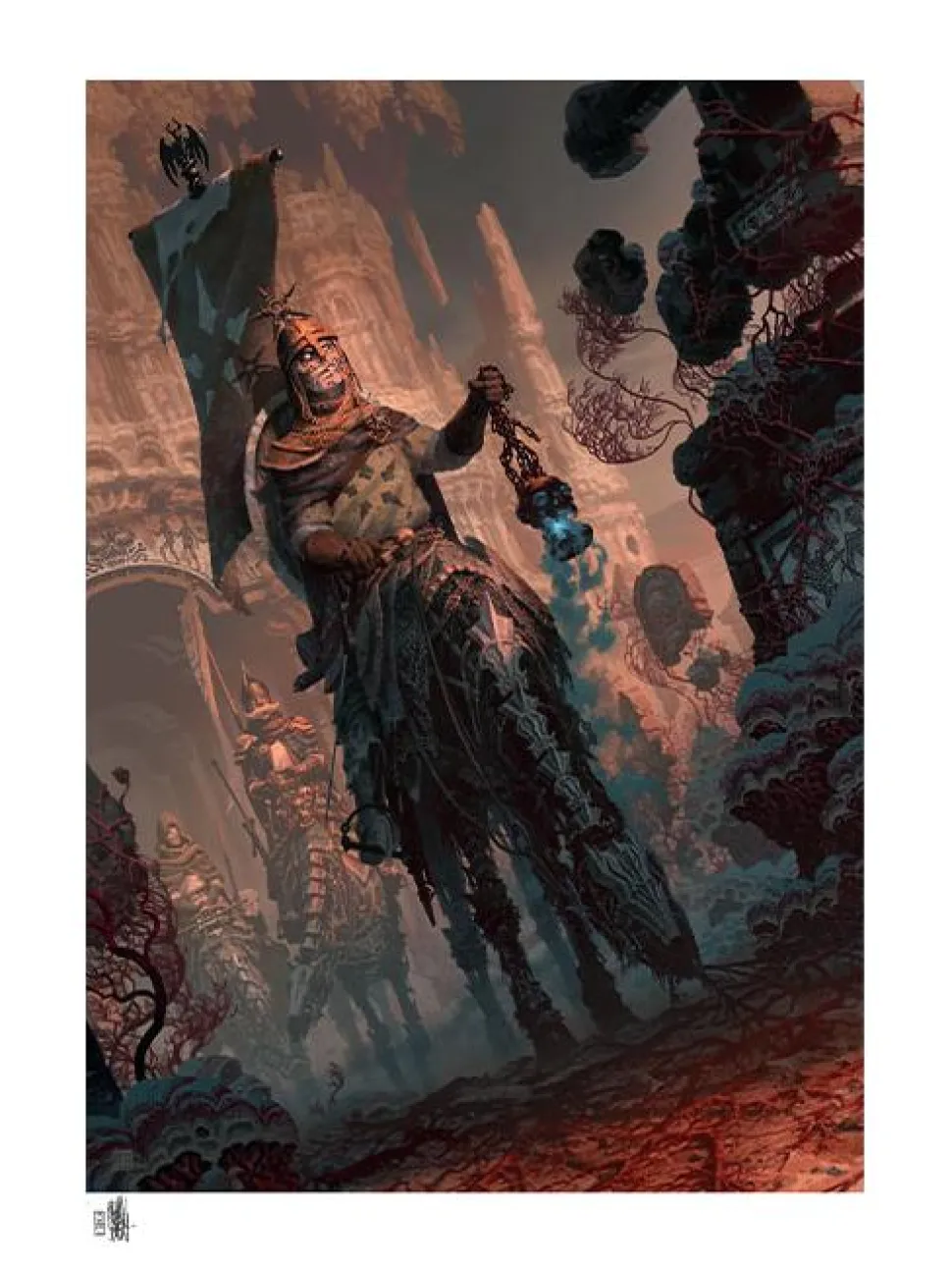 Court of the Dead - Underworld Quest Knight Relic Ravlatch Fine Art Print by Fabian Schlaga