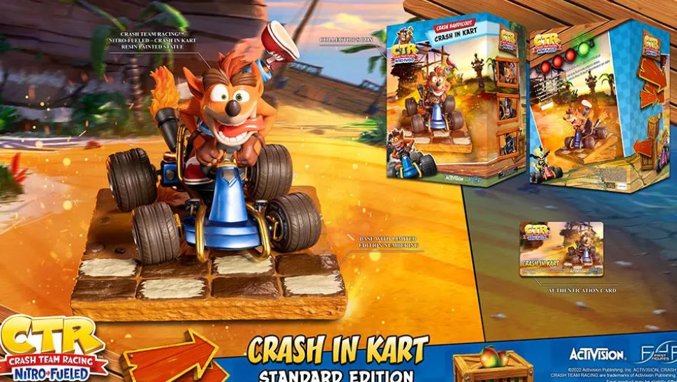 Crash Team Racing: Nitro-Fueled - Crash in Kart 12” Statue