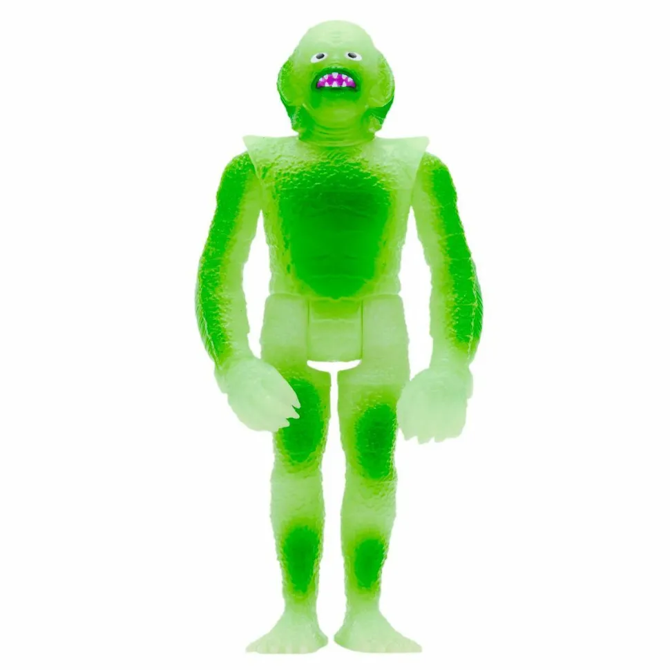 Creature from the Black Lagoon (1954) - The Creature World Famous Super Monsters Wide Sculpt Glow-in-the-Dark ReAction 3.75” Action Figure in Box Packaging