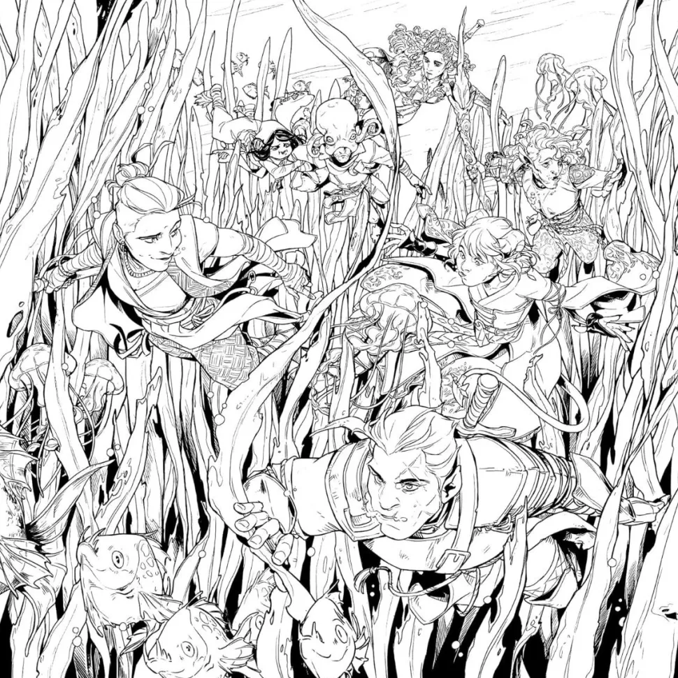 Critical Role - The Mighty Nein Colouring Book Paperback