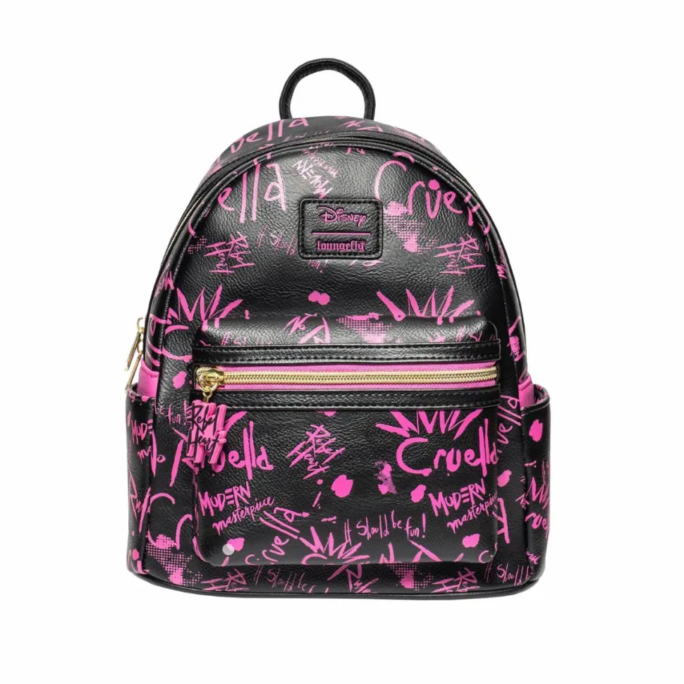 Cruella - Graffiti 10” Faux Leather Mini Backpack