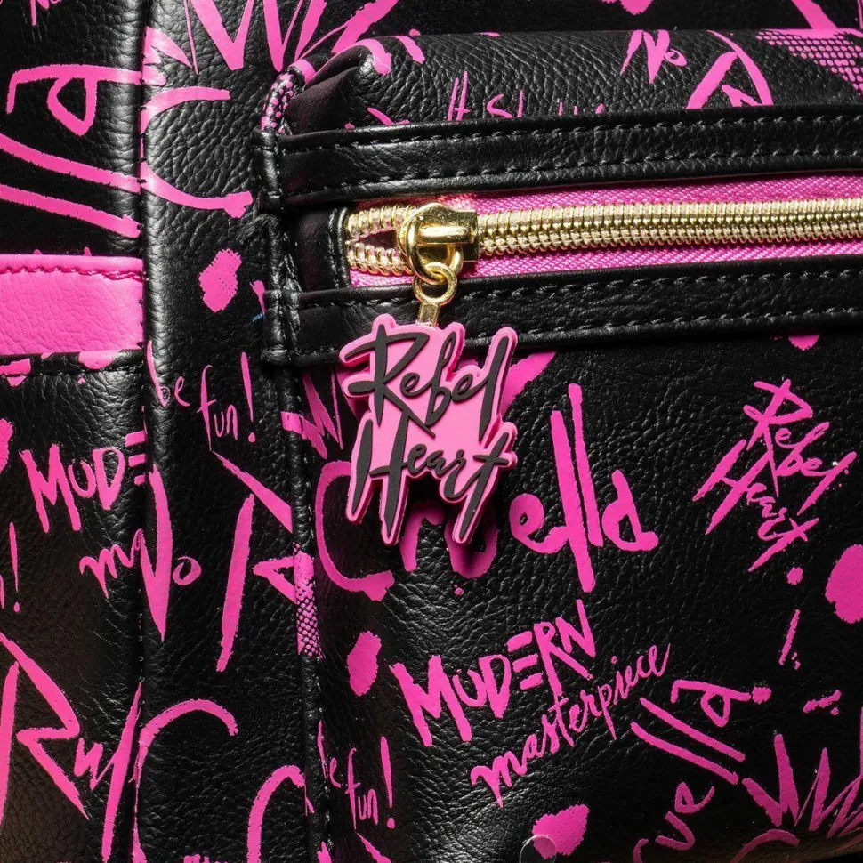 Cruella - Graffiti 10” Faux Leather Mini Backpack